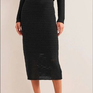 Everlane crochet cotton midi skirt
